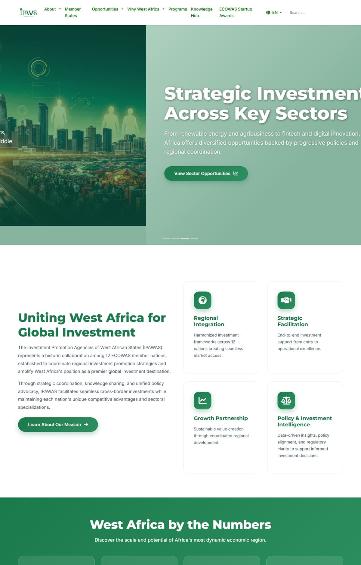 Screenshot of the IPAWAS website